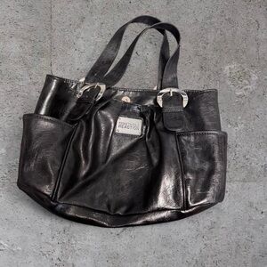 Kenneth Cole Y2K Black Faux-Leather Shoulder Bag